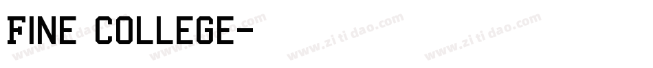 Fine College字体转换